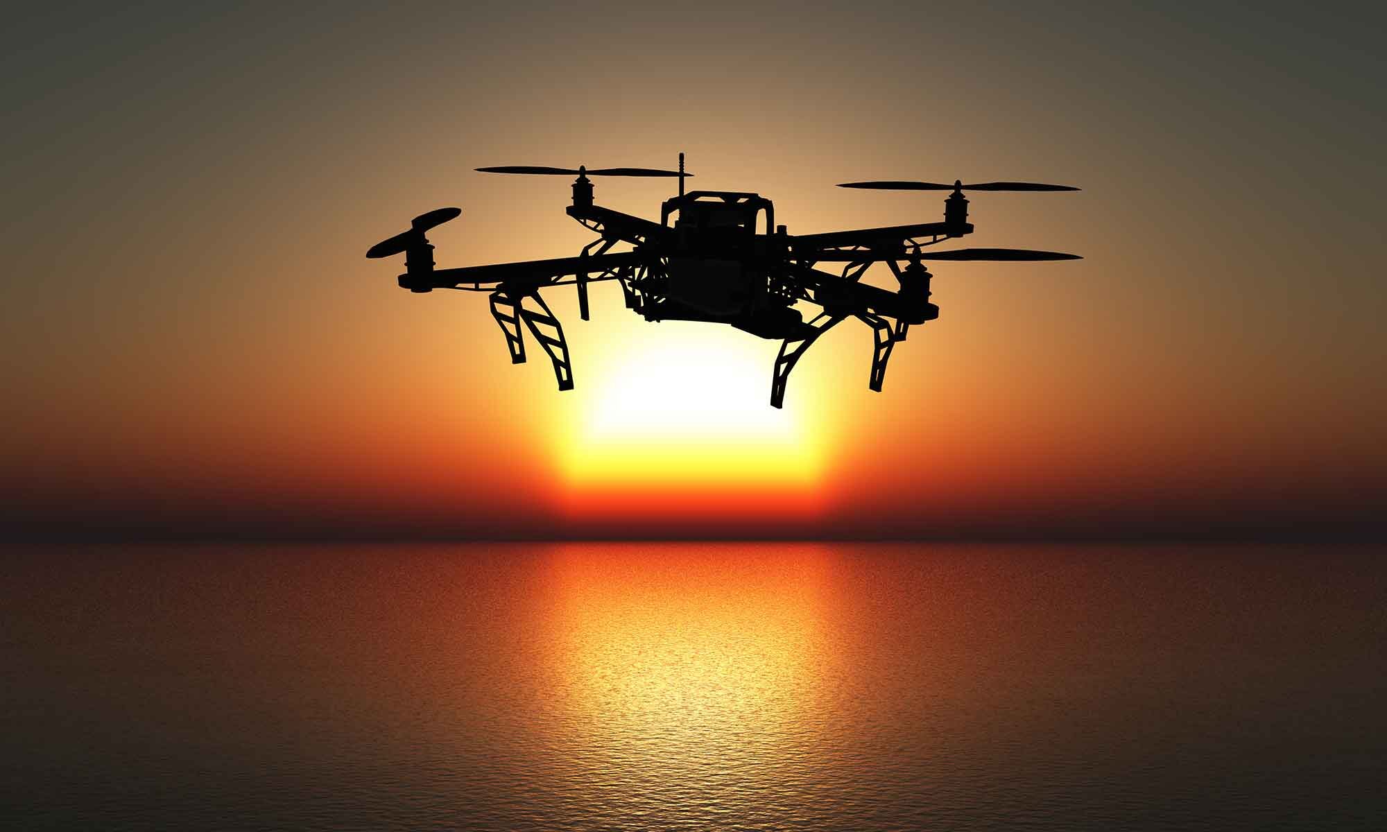 Drone at Sunset